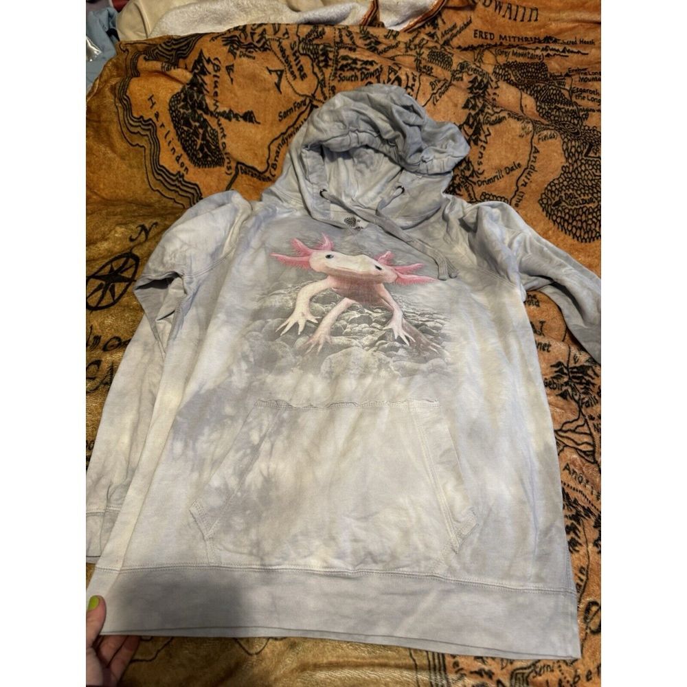 The Mountain Medium Tie-Dye Hoodie Sweatshirt New AXOLOTL